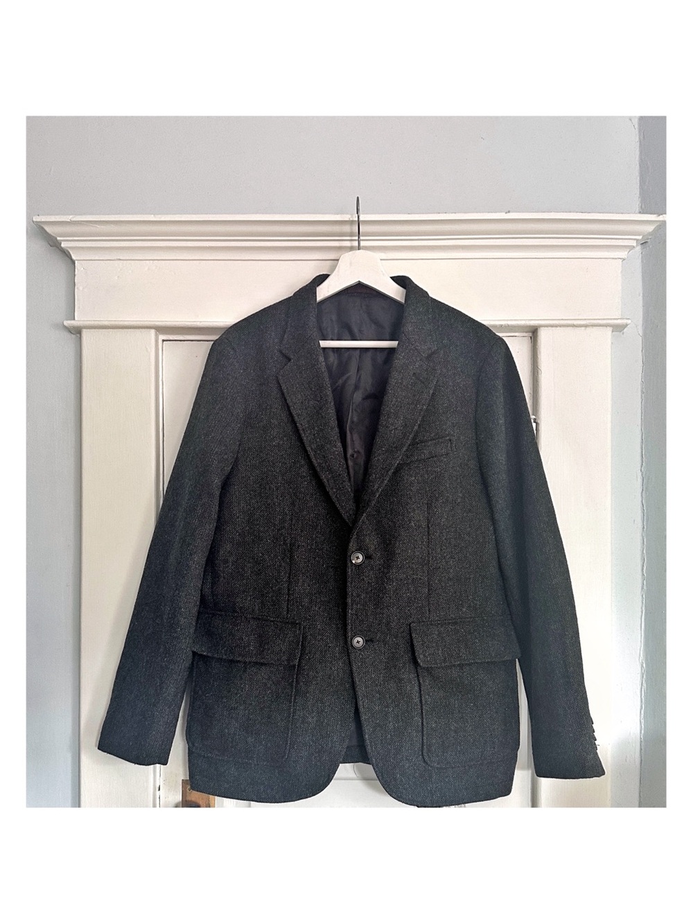 Abercrombie & Fitch Men’s Charcoal Gray Wool-Blend Blazer Size 42